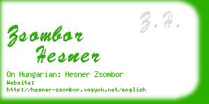 zsombor hesner business card